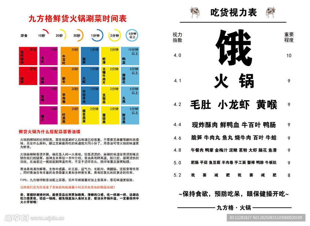 饿货视力表