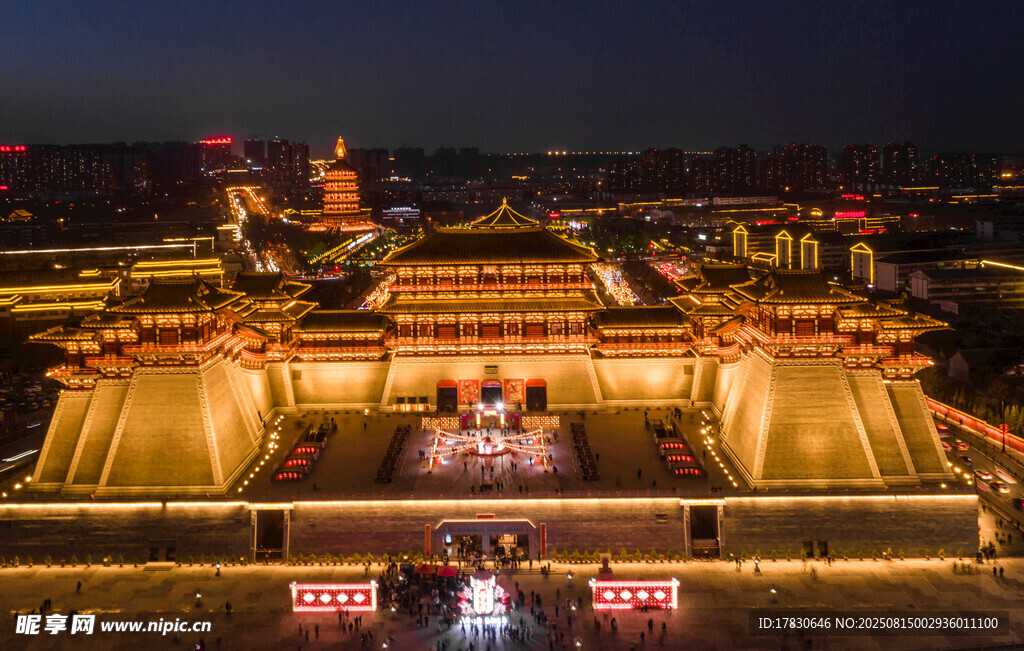 洛阳应天门景区航拍