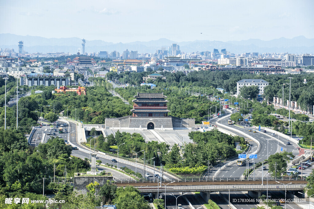北京城市景观中的古代建筑