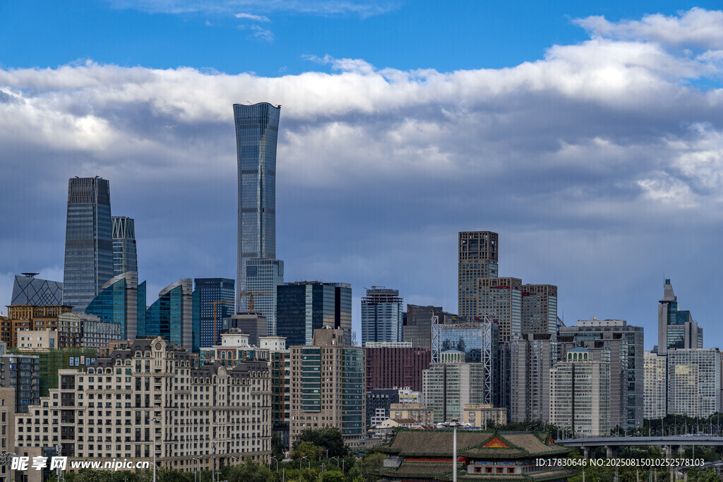 北京繁华都市天际线景观