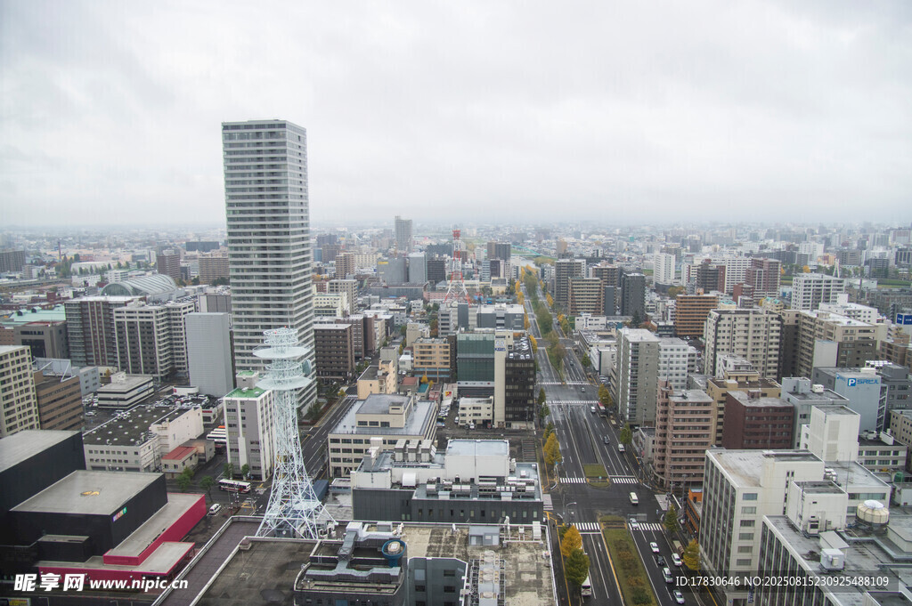 城市高楼景观俯瞰图