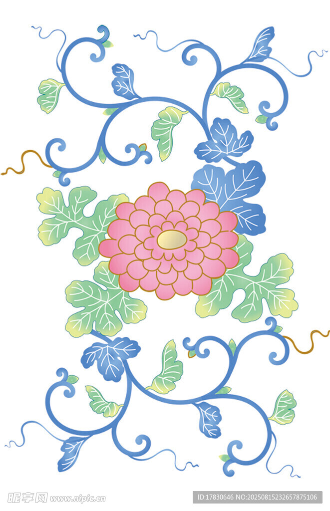 花卉藤蔓装饰图案