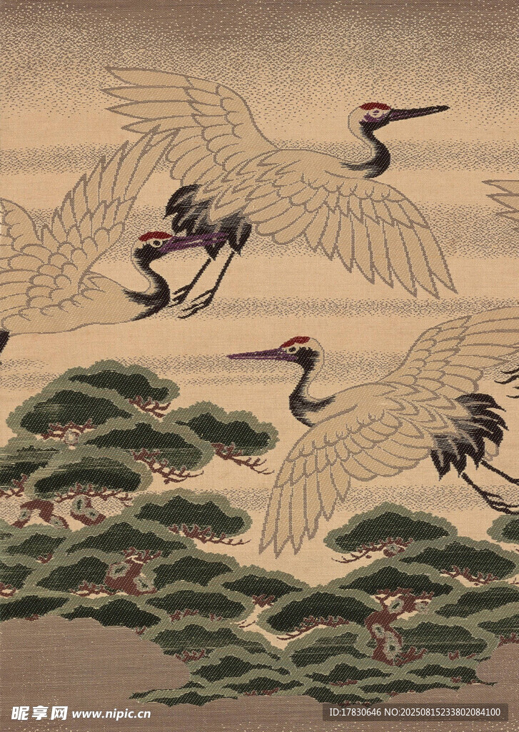瑞鹤翔于松涛之上
