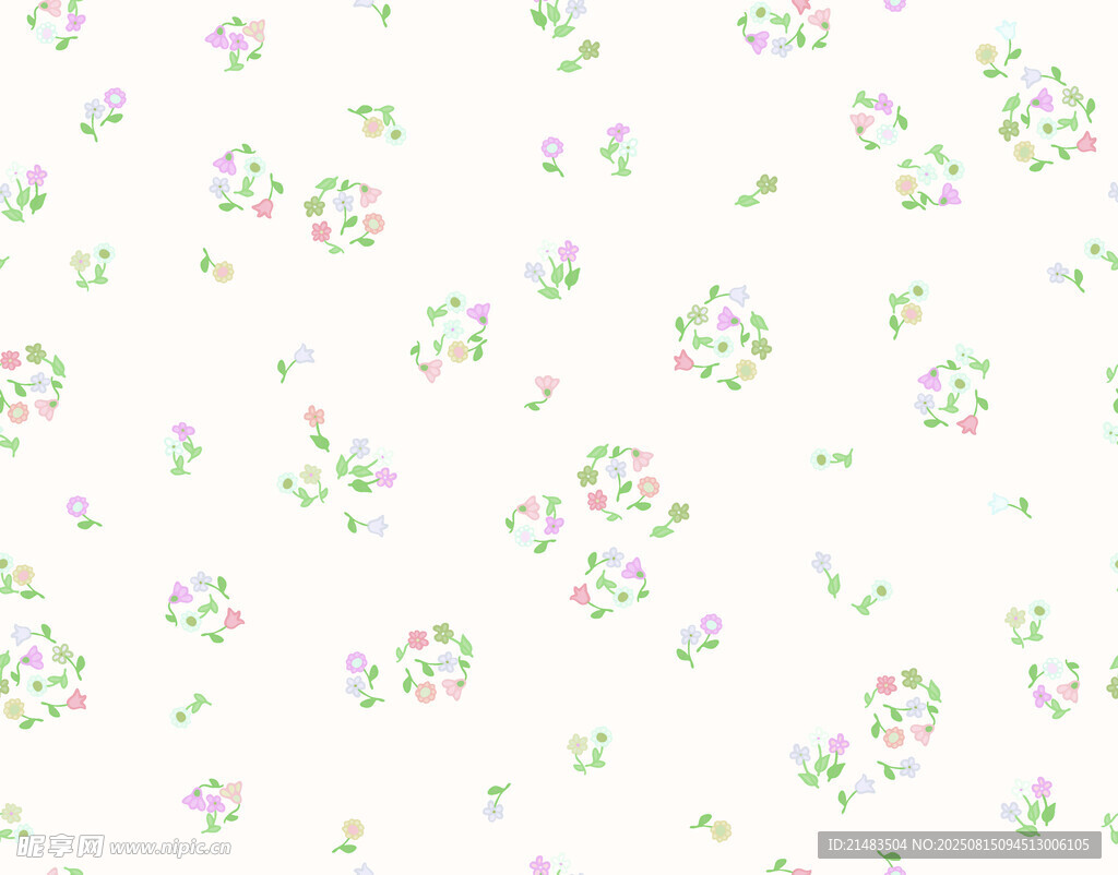 清新碎花图案背景