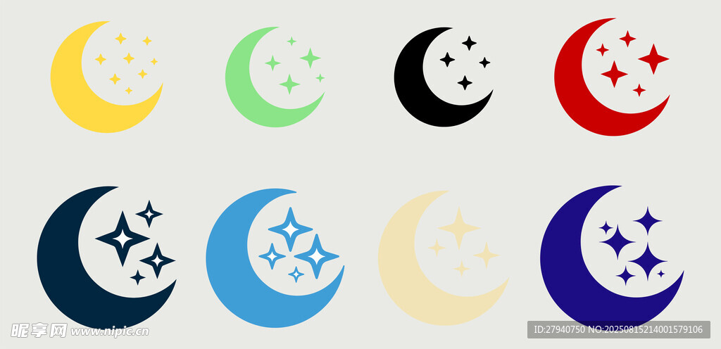 月亮星星图案