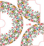 花卉图案包装纸设计