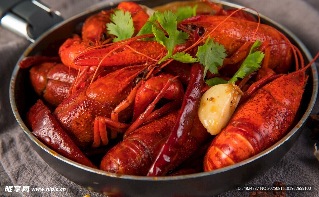 美味诱人的麻辣小龙虾