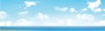 天空海面地平线背景