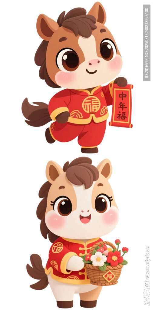 萌马贺岁形象