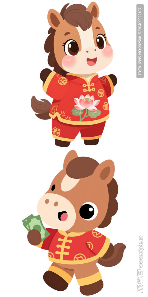 萌态小马贺岁形象