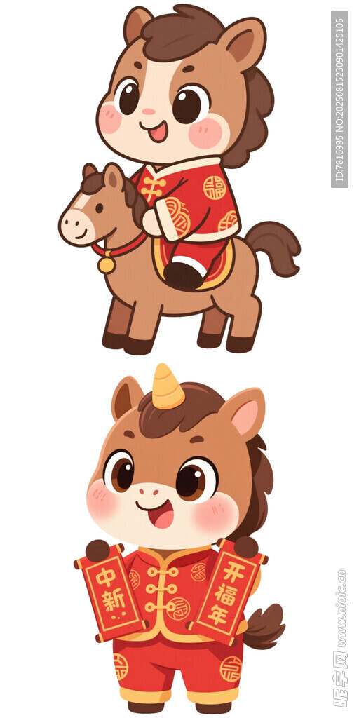 可爱小马贺新春