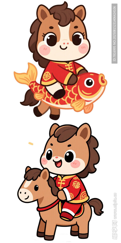 马年吉祥卡通形象