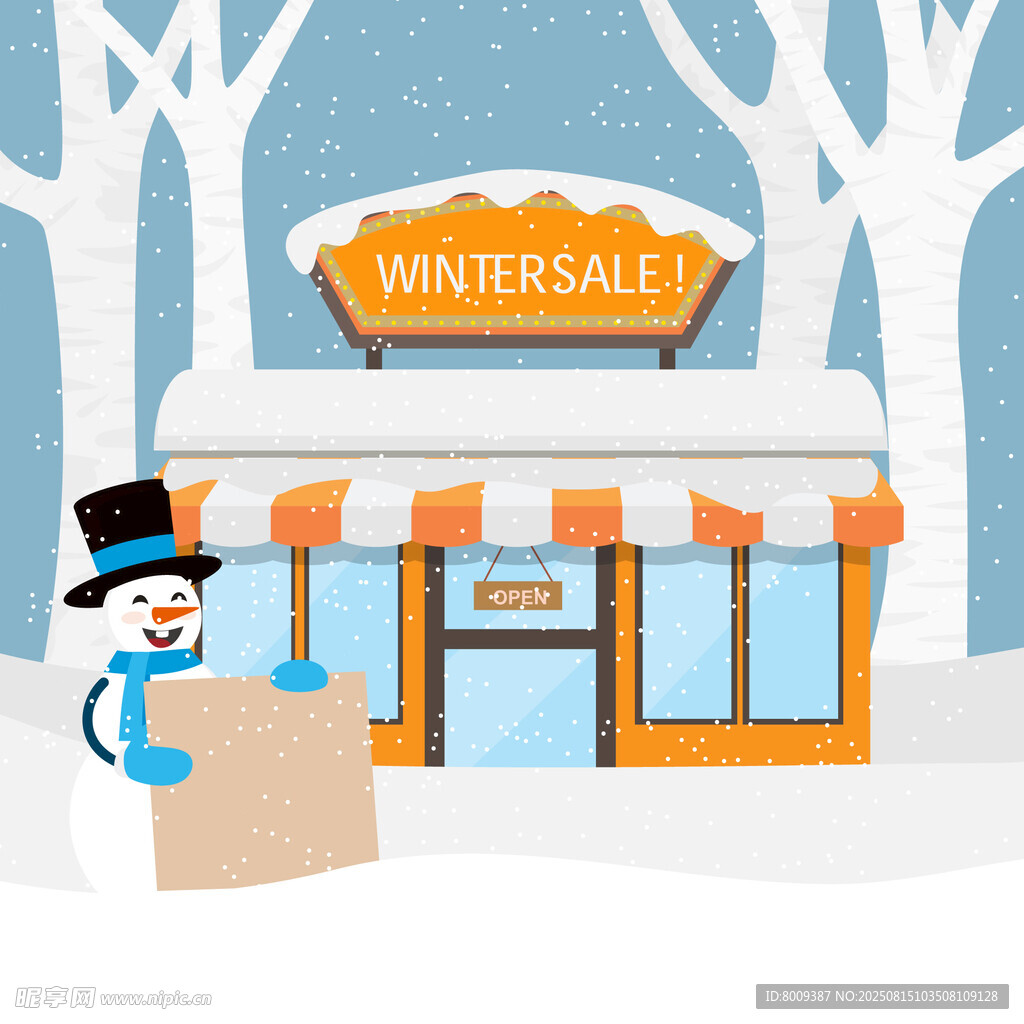 雪天的葡萄酒商店