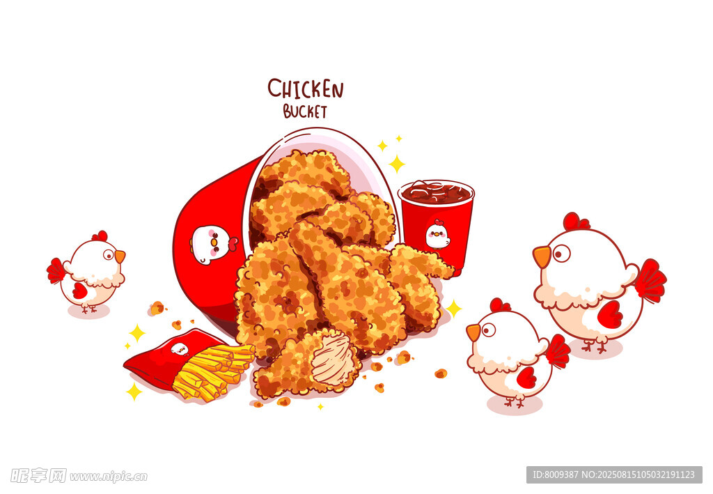 美味炸鸡组合诱人呈现