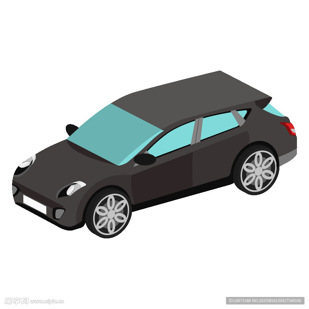 黑色轿车3D模型