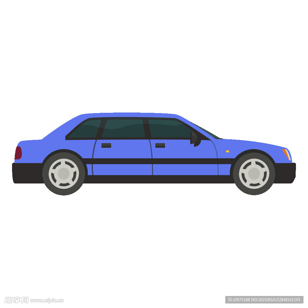 蓝色复古轿车