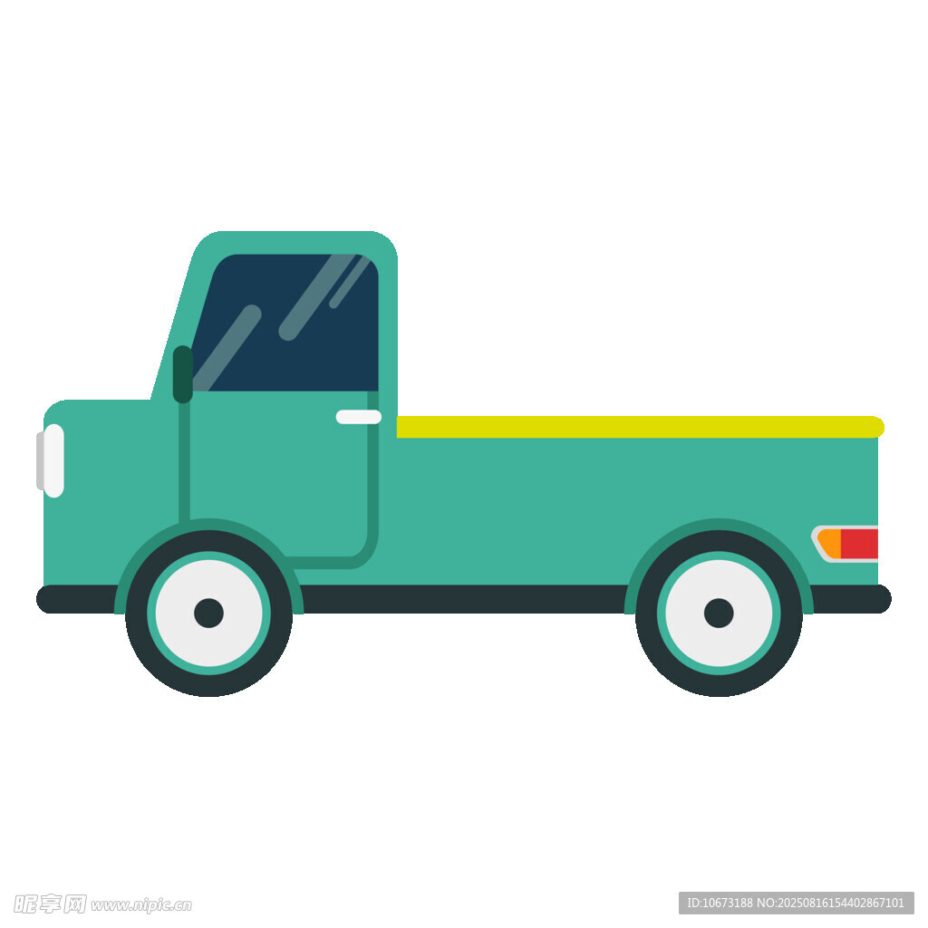 绿色卡通小货车