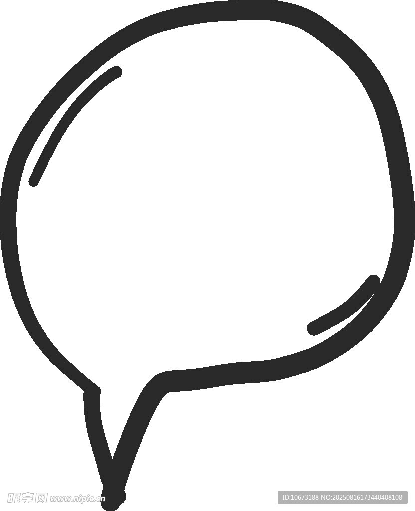 手绘简约对话气泡框