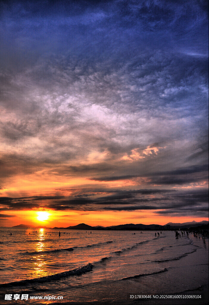 海边绝美日落景观