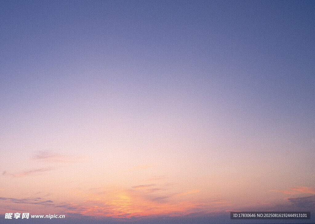 美丽日落天空景象