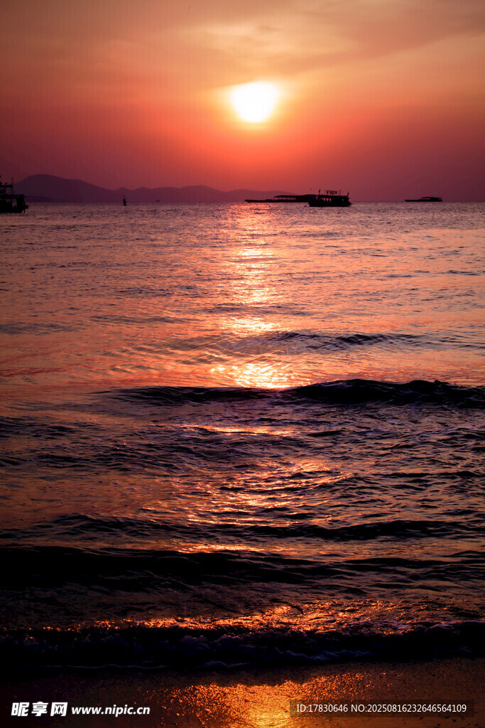 海上夕阳美景