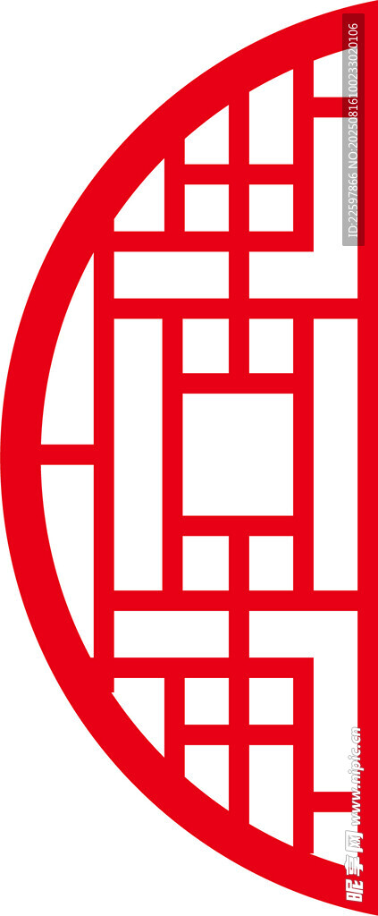 半圆镂空窗花