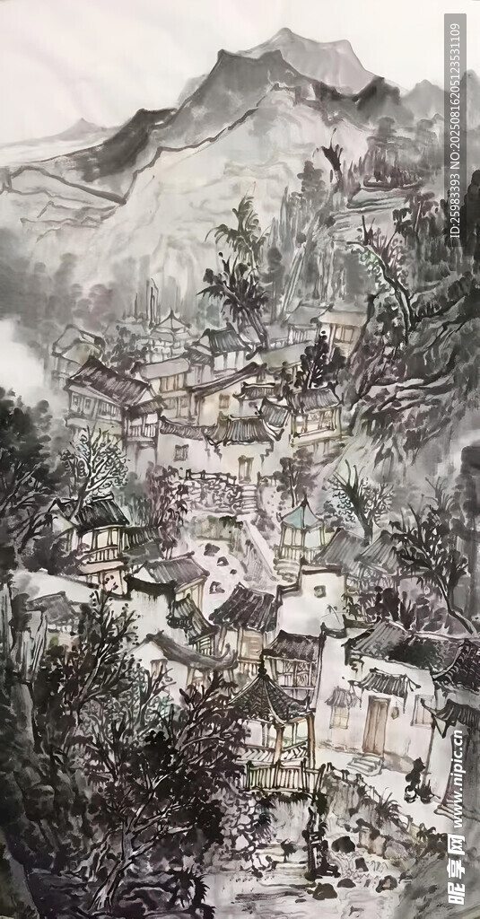 深山乡村图