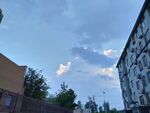 城市上空的蓝天白云景象