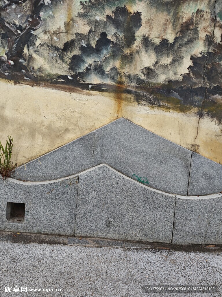 中式石景墙