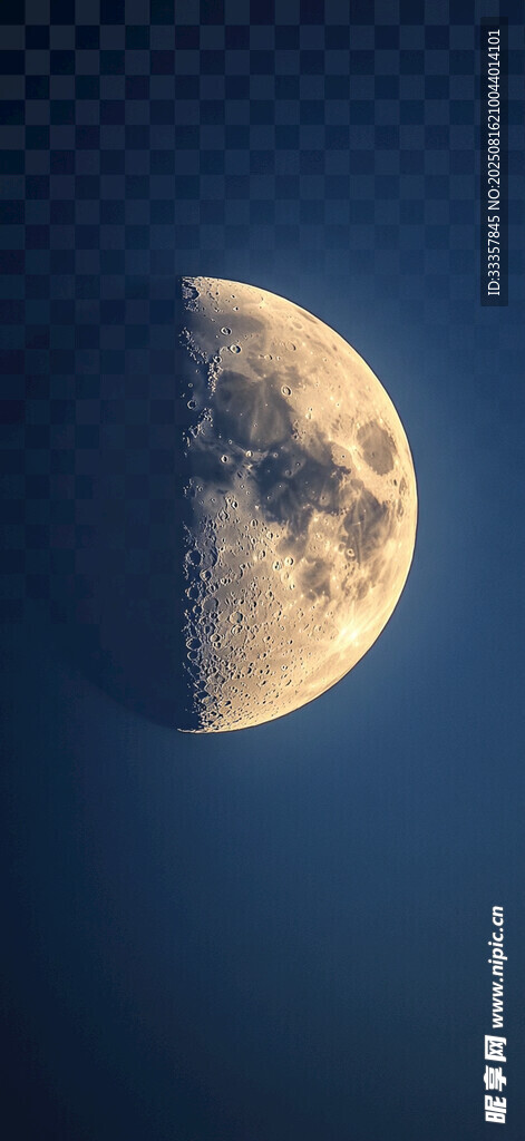 夜空中的弯弯月亮