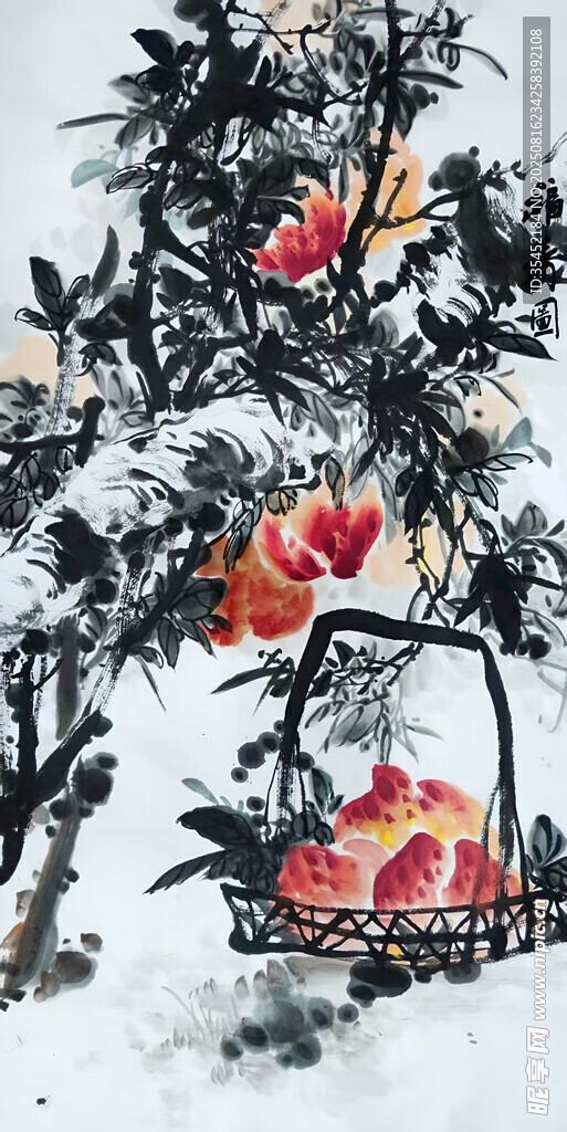 寿桃献瑞图
