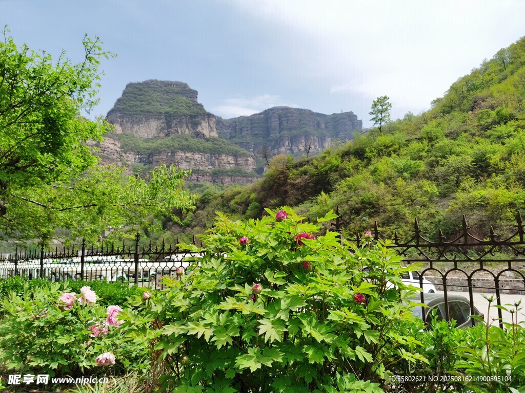 山间绿植环绕的秀丽景致