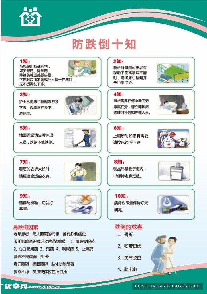 防跌倒十知