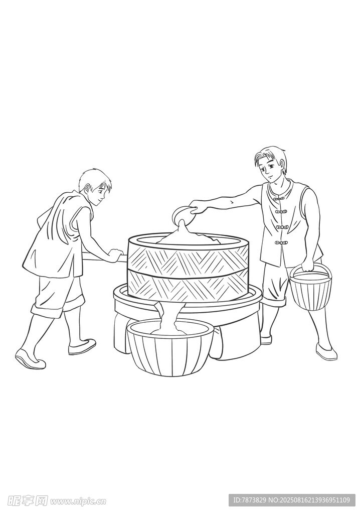 干农活的人线稿