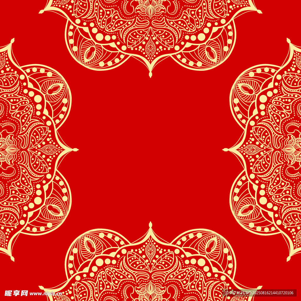红色花纹