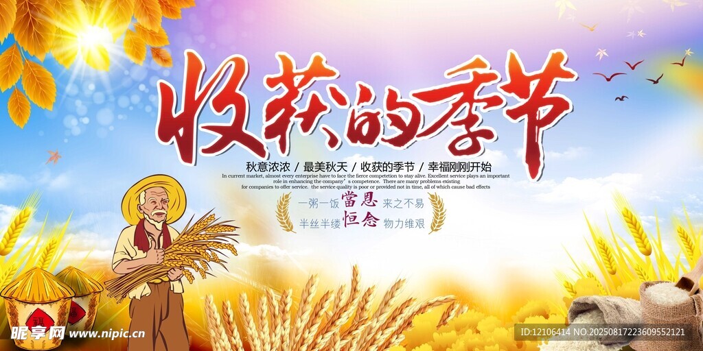 丰收季节田园美景