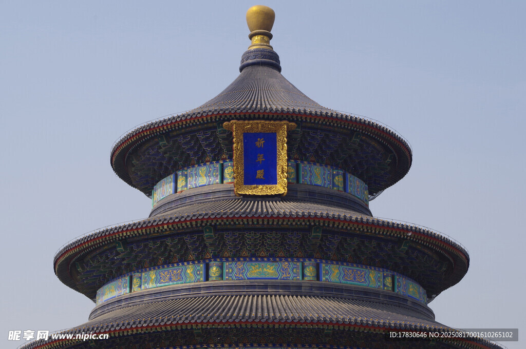 天坛建筑顶部特写