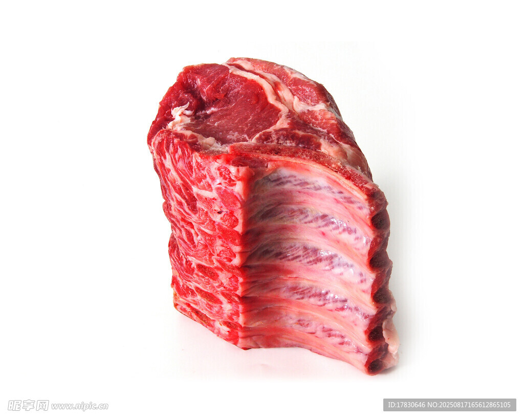 新鲜生牛肉块特写