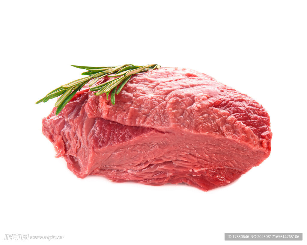 新鲜生牛肉配迷迭香