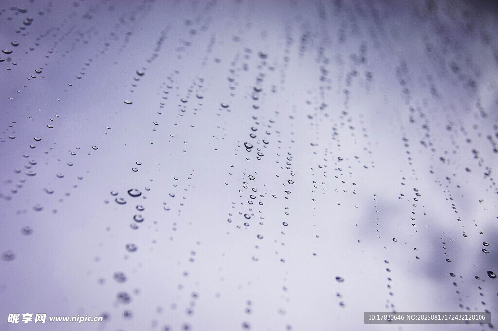 玻璃上的雨滴