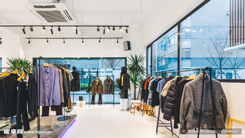 时尚服装店内部陈列展示