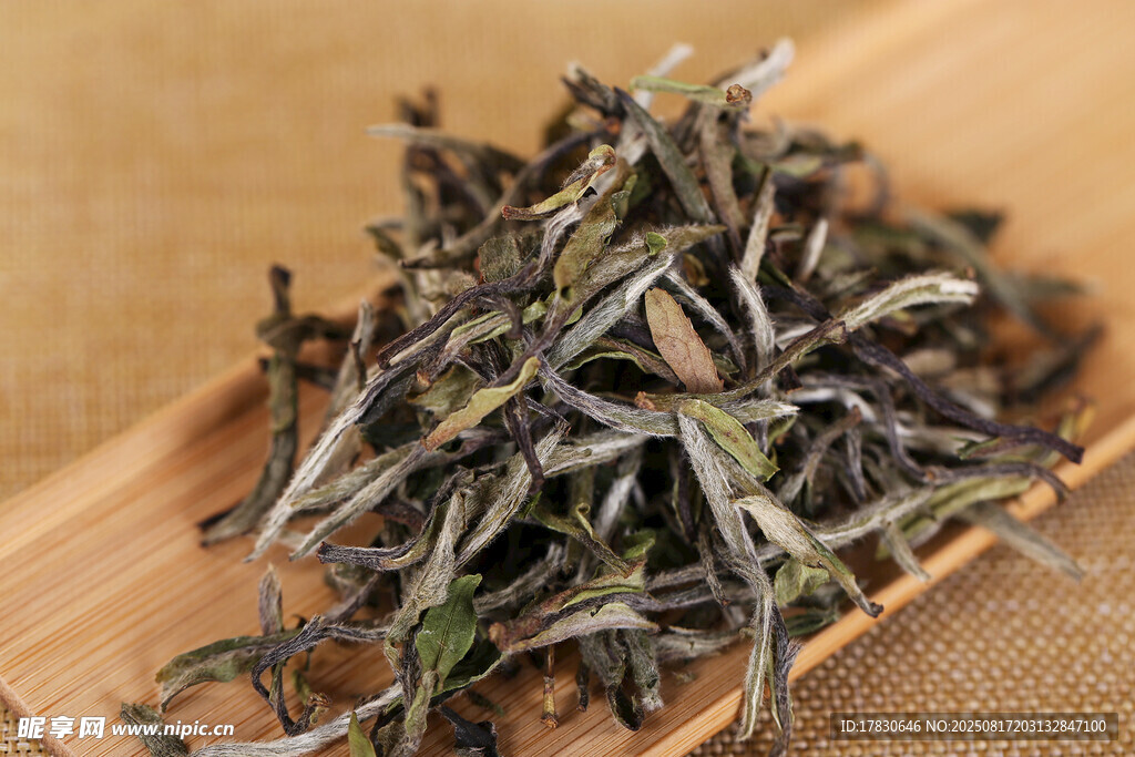 白毫银针茶叶特写
