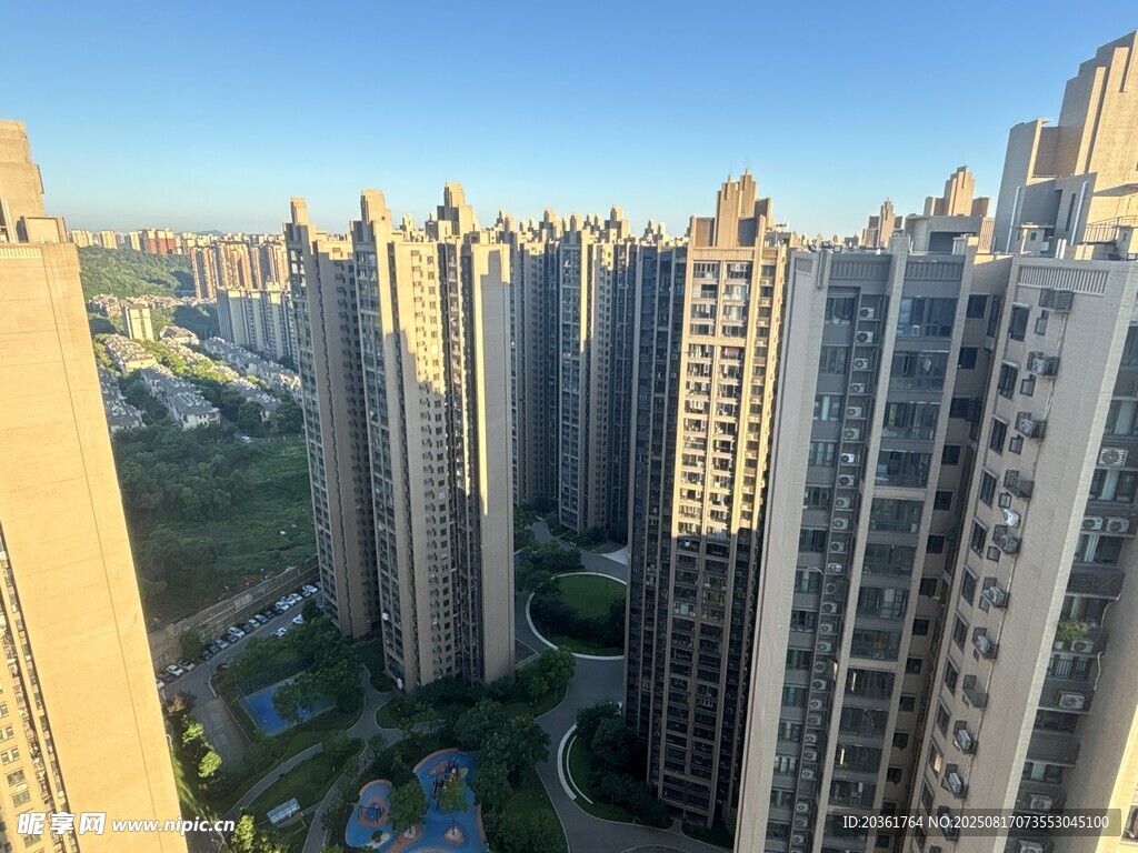 城市高楼景观俯瞰图