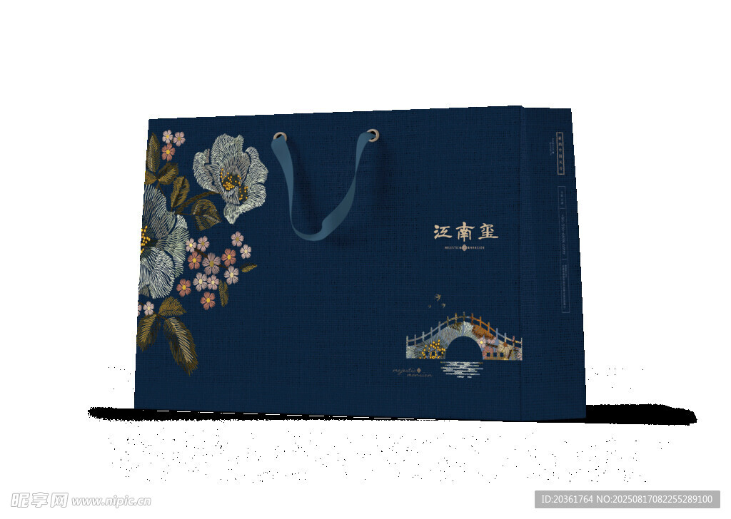 中式刺绣手提袋