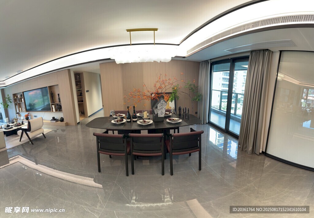 现代简约风格餐厅室内景