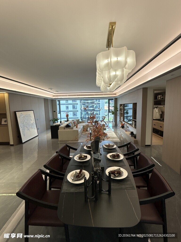 现代风格豪华餐厅室内场景