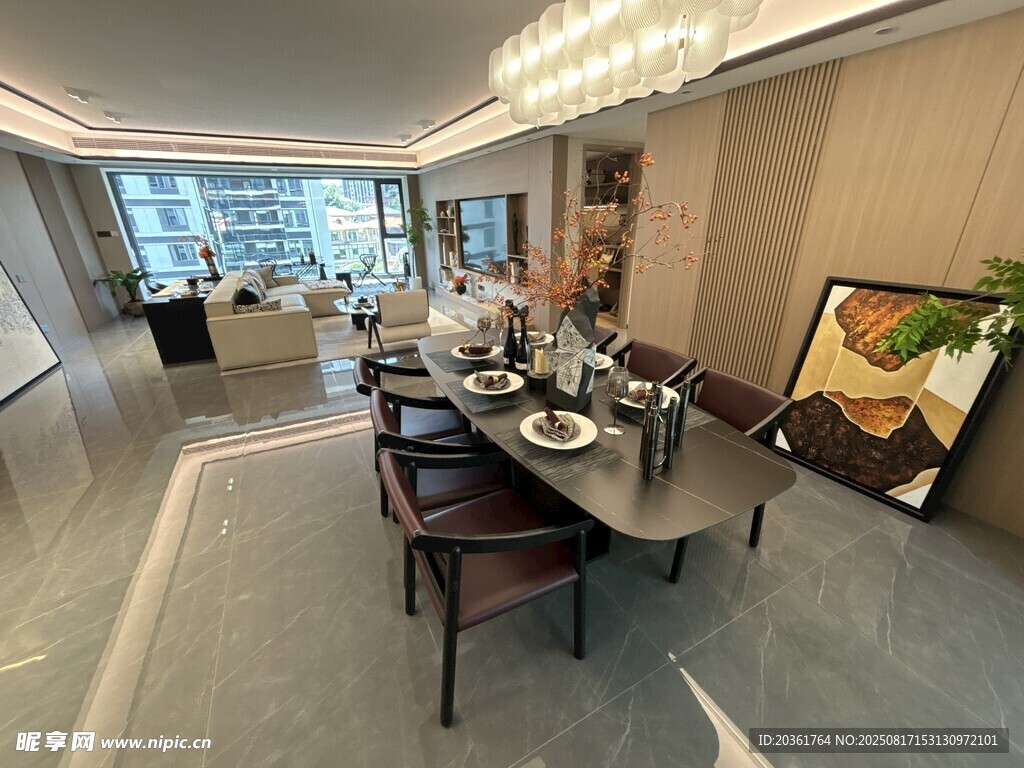 现代简约风餐厅室内场景