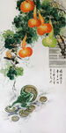 金蟾葫芦图