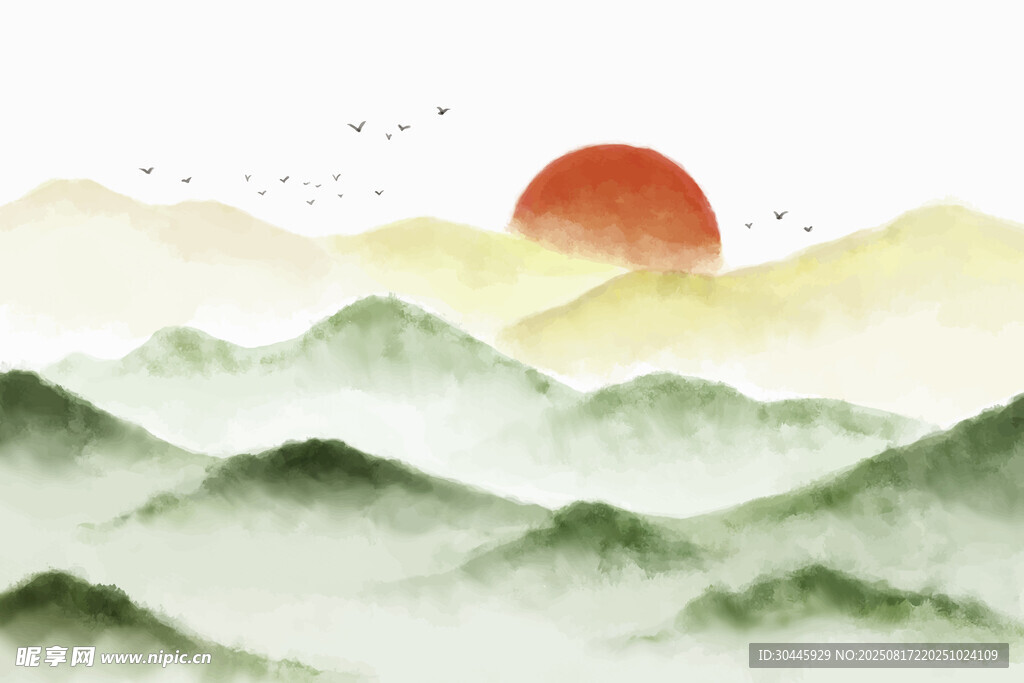 古风山水背景