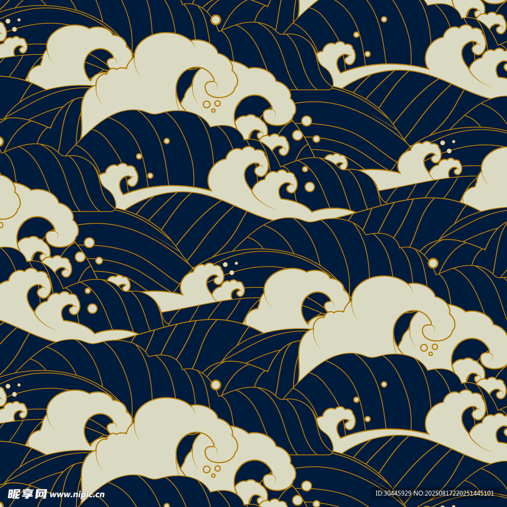 海浪图案